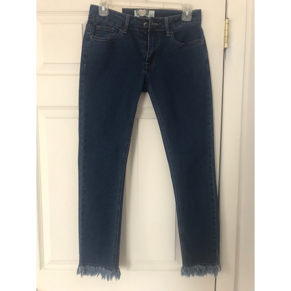 Fringe bottom jeans